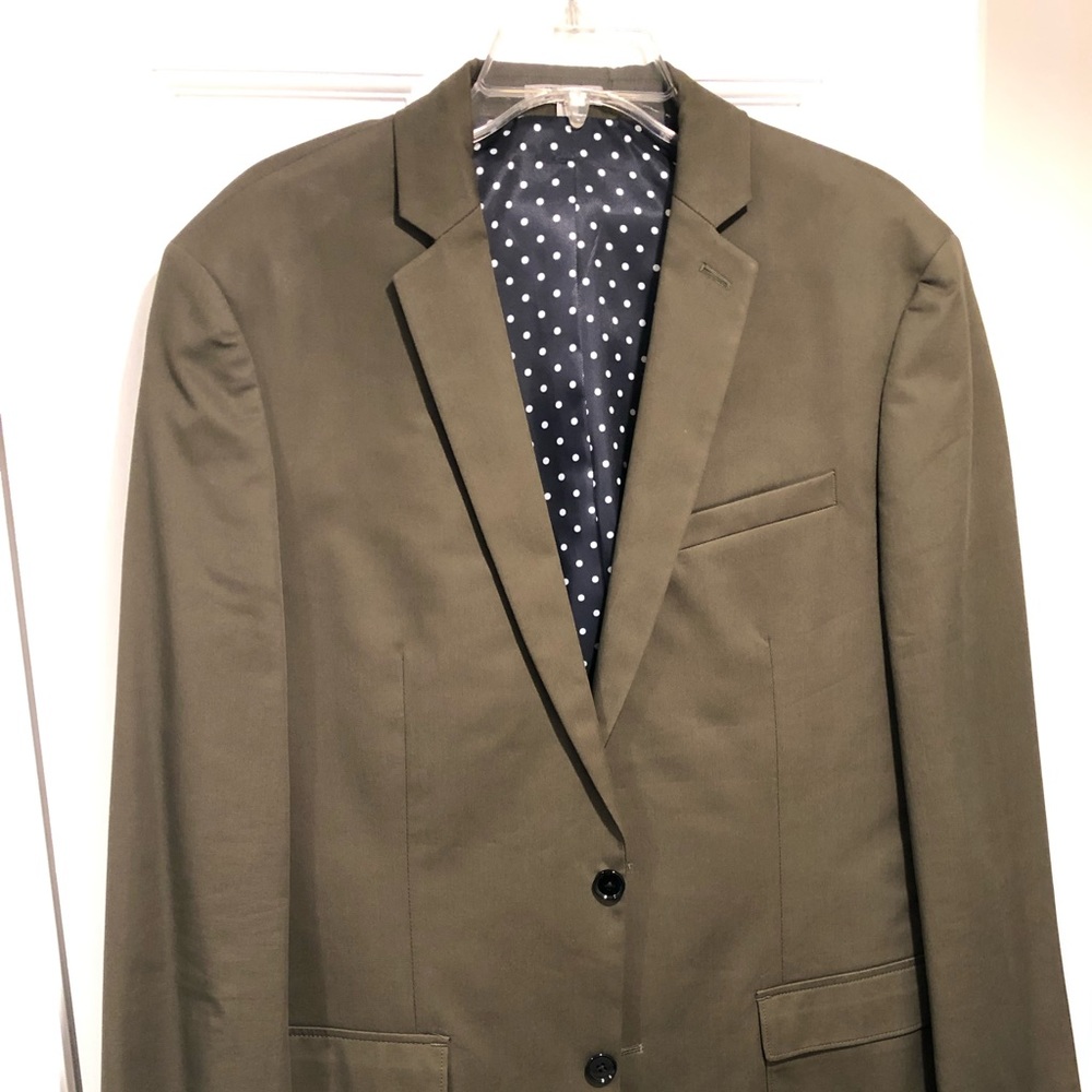 Mens express cotton blazer olive green 42L